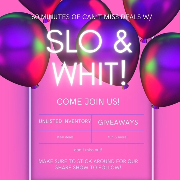Accessories - Slo & Whit Collab...join us for 60 Miniutes of Deals!